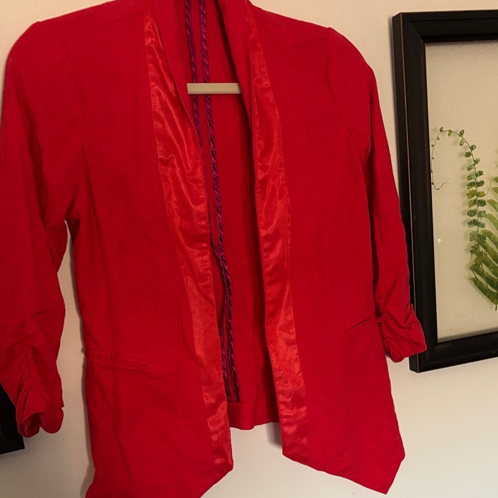 Red Women's tuxedo Jacket